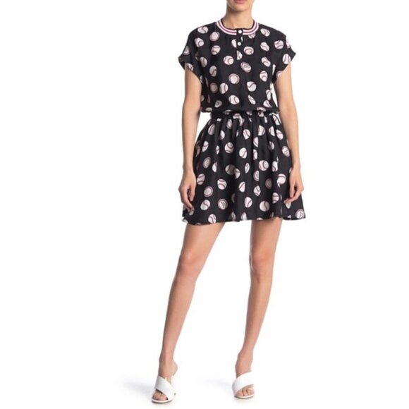New Love Moschino Baseball Print Mini Dress NWOT Size 6 US - Picture 3 of 16
